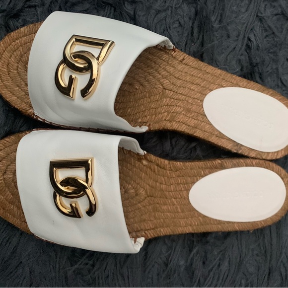 Dolce and Gabbana embellished leather slides size 41 - Picture 4 of 16